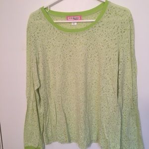 Long sleeve green shirt floral